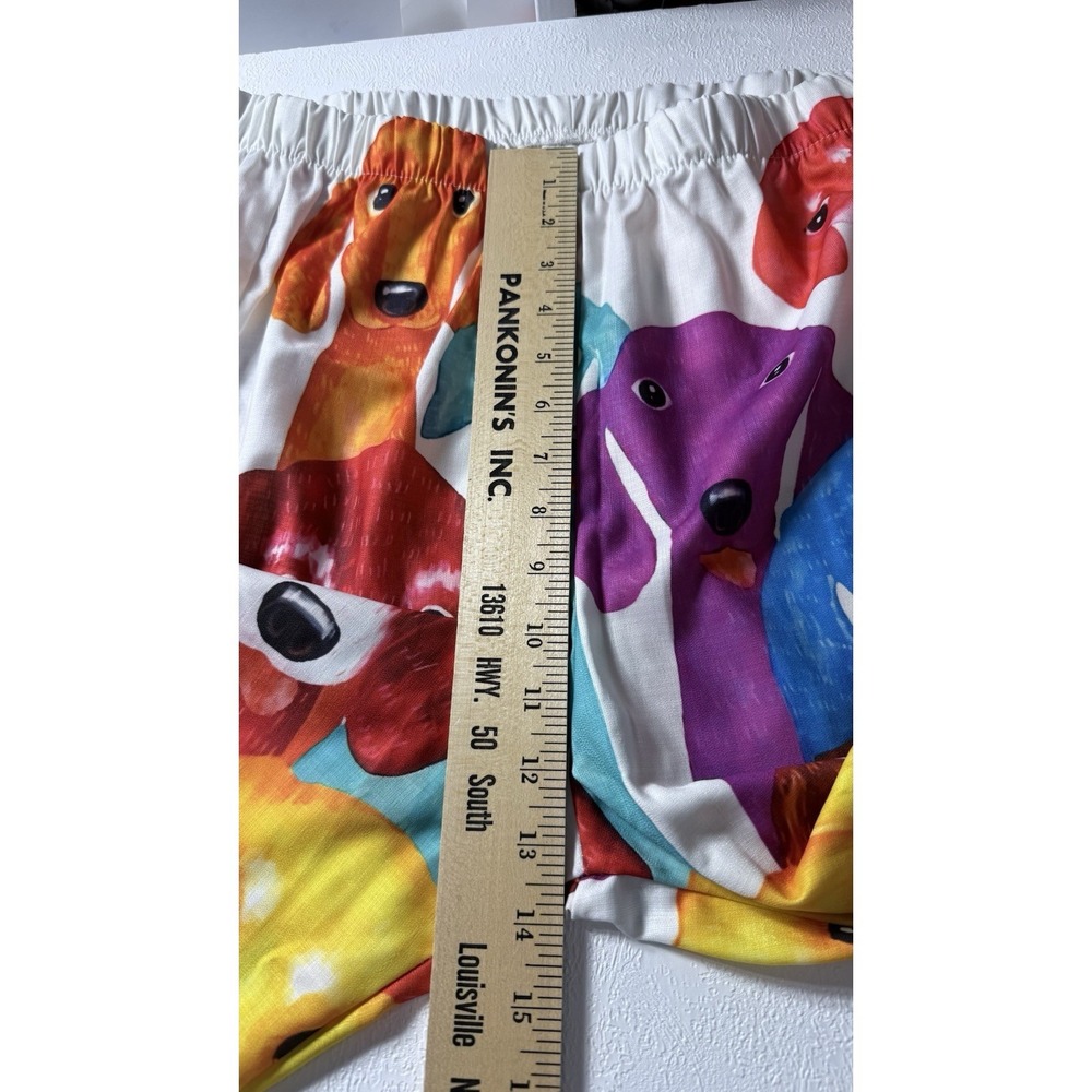 Dachshund Dog Print Pants Women Plus Size 4XL Colorful Wiener Dog Lounge Pockets - Picture 10 of 11